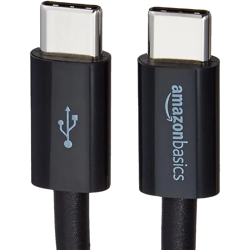 Amazon Basics USB-C to USB-C 2.0 60W Fast Charging & 480Mbps Data Transfer Cable – View 1