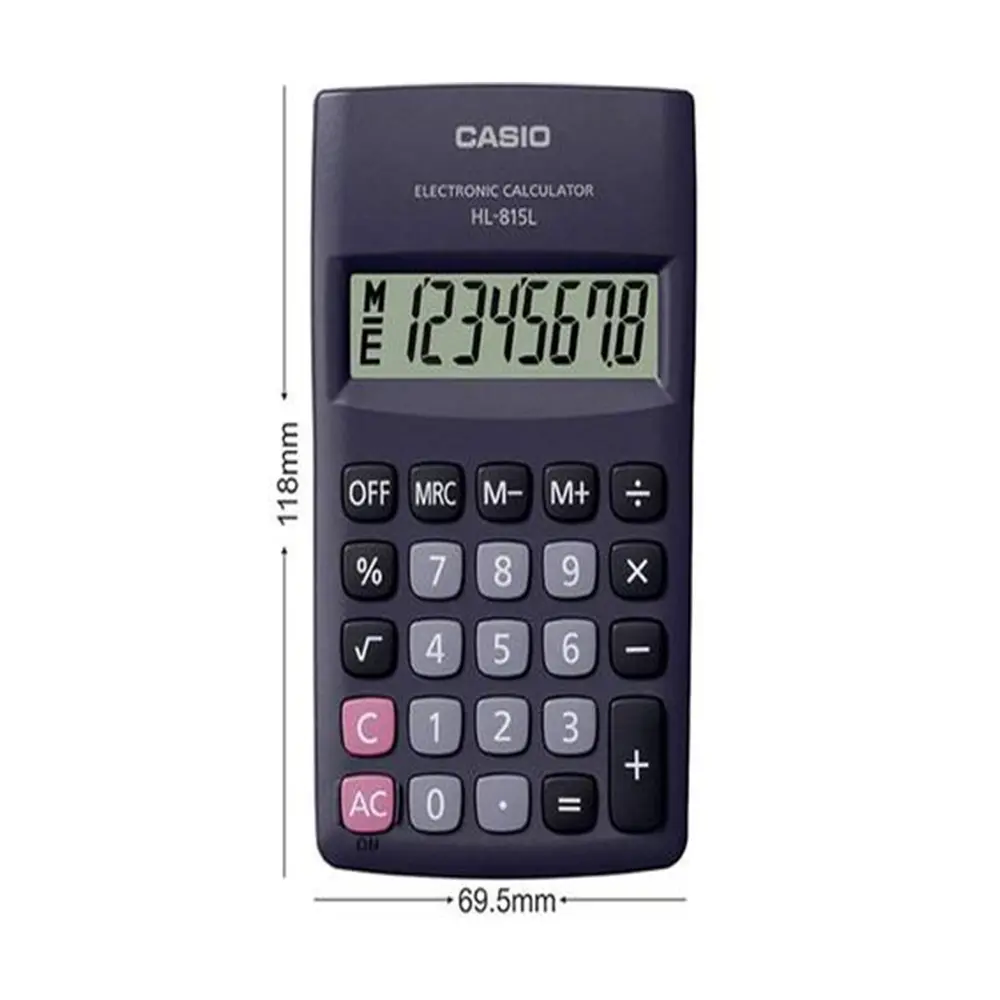 Casio HL-815L Portable Type Pocket Size Basic Calculator – View 1