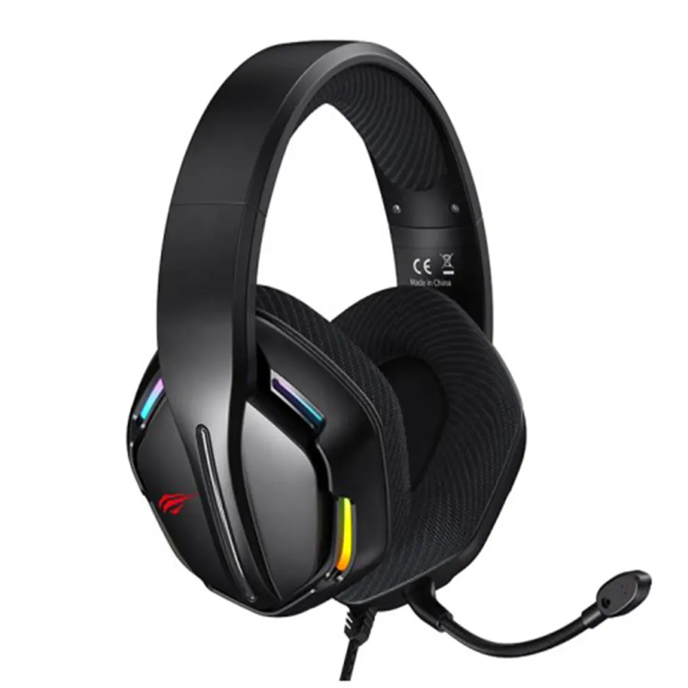 Havit HV-H2012d Wired Black RGB Gaming Headphone – View 1