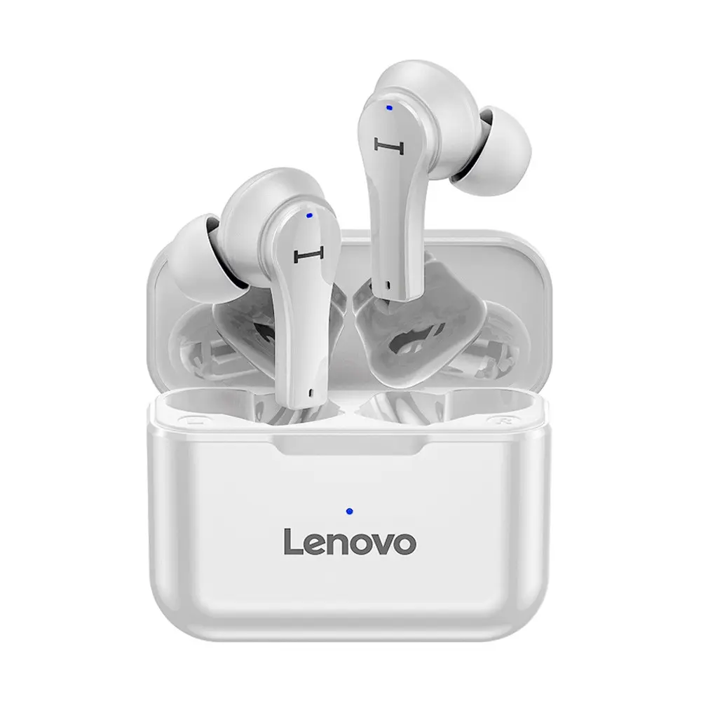 Lenovo QT82 TWS Wireless Bluetooth Dual Earbuds – Color: White – View 1