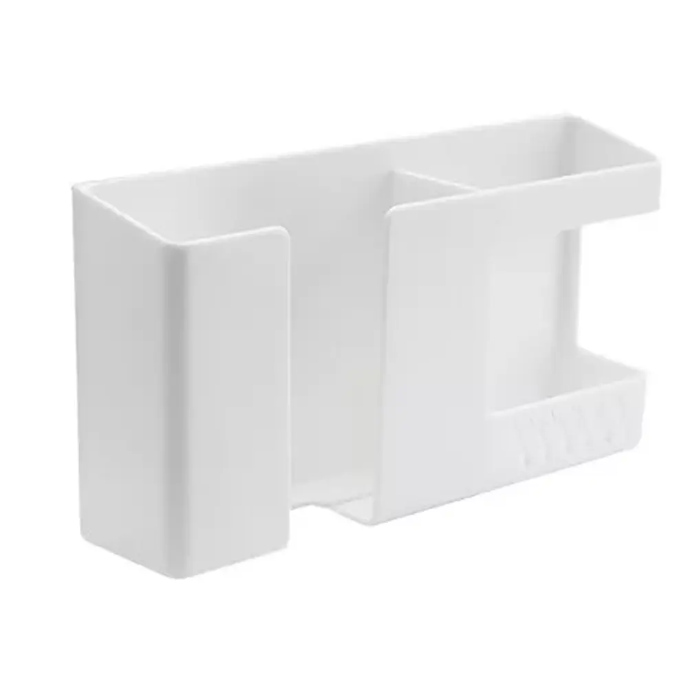 Wall-Mounted Multi-Storage Mobile Charging Holder  – Color: White – View 1