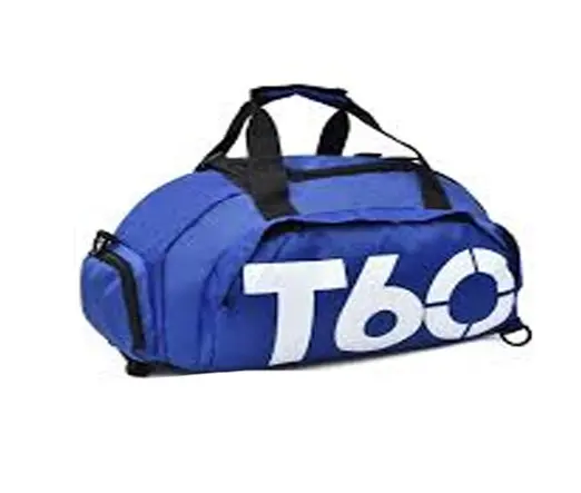 T60 Printing Multi-Function Backpack Travel Gym Bag – Color: Blue – View 1