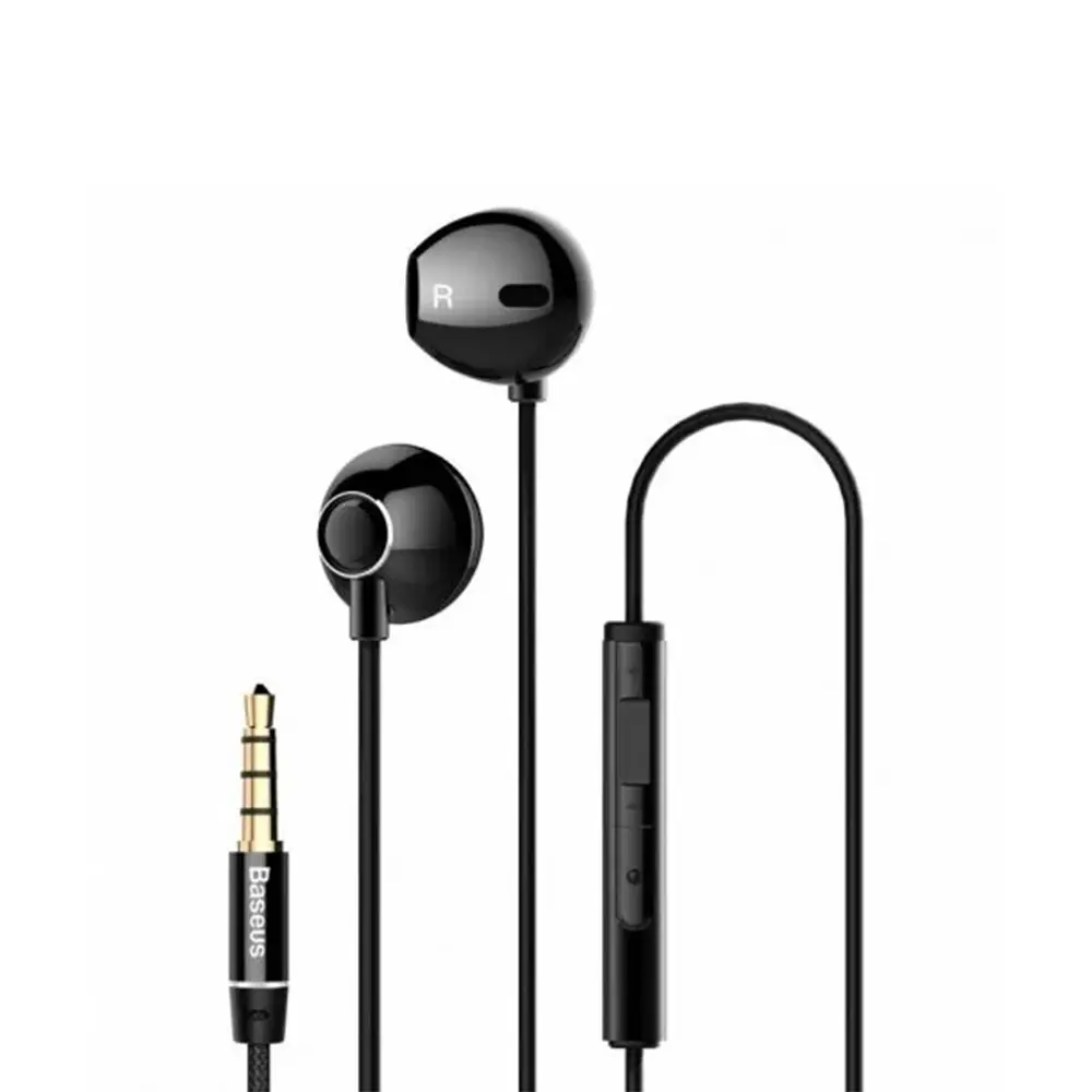 Baseus H06 Encok In-ear Wired Single Port Earphon – Color: Black – View 1