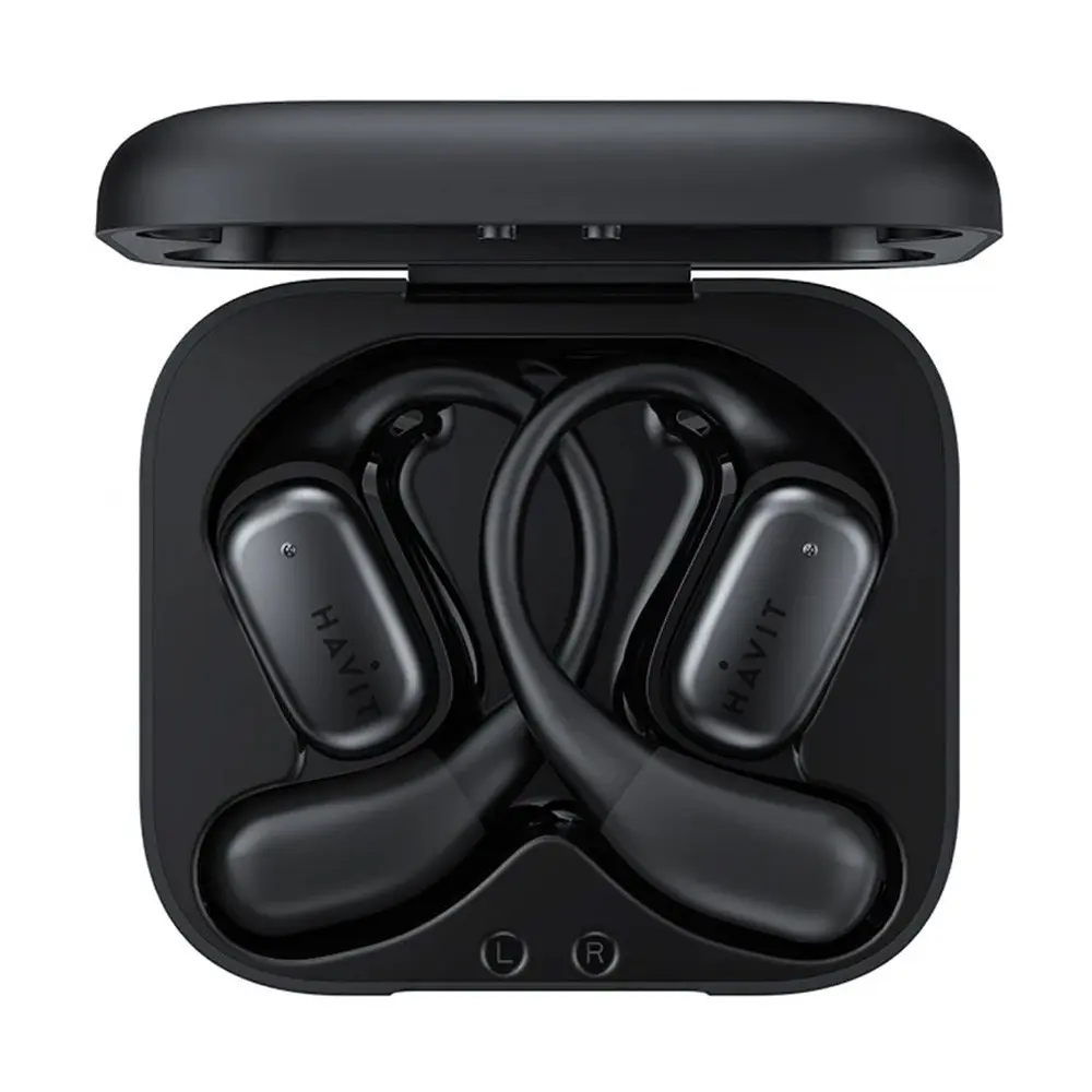Havit OWS902 Open Ear True Wireless Earbuds – Color: Black – View 1