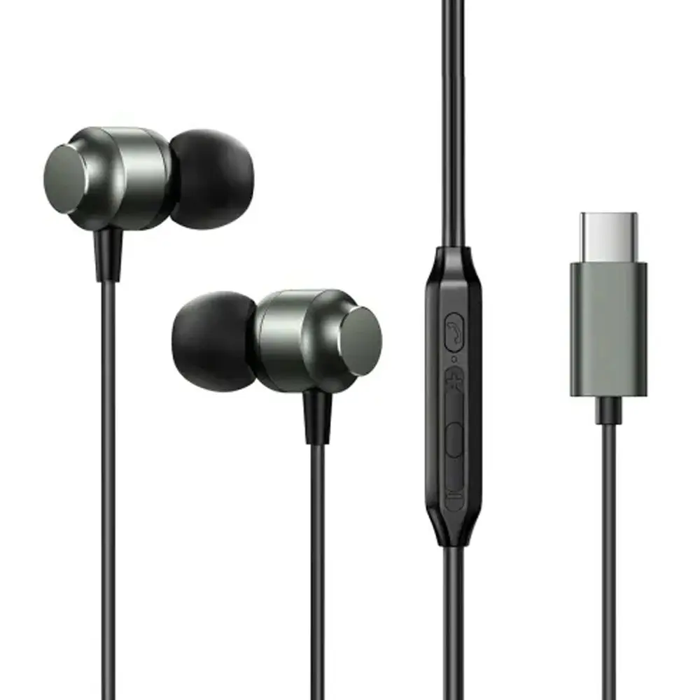 Joyroom JR-EC06 In-Ear Metal Type-C Wired Earphone – Color: Black – View 1