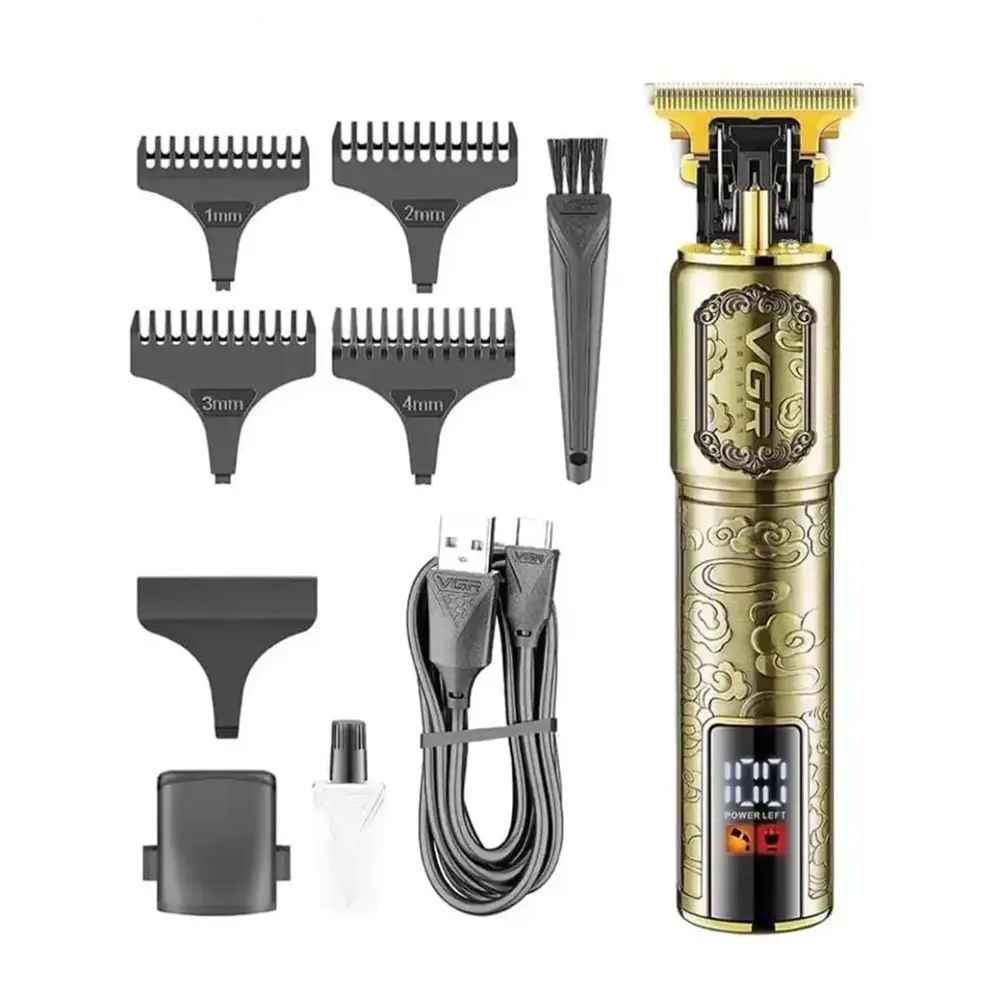 VGR V-073 Professional Hair Trimmer with LED Display for Men – View 1