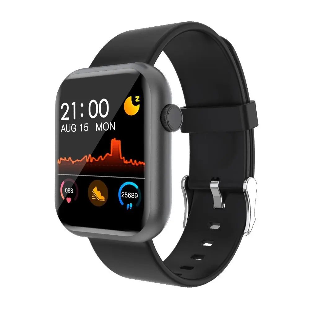 COLMI P9 IP67 Waterproof Smartwatch – Color: Black – View 1