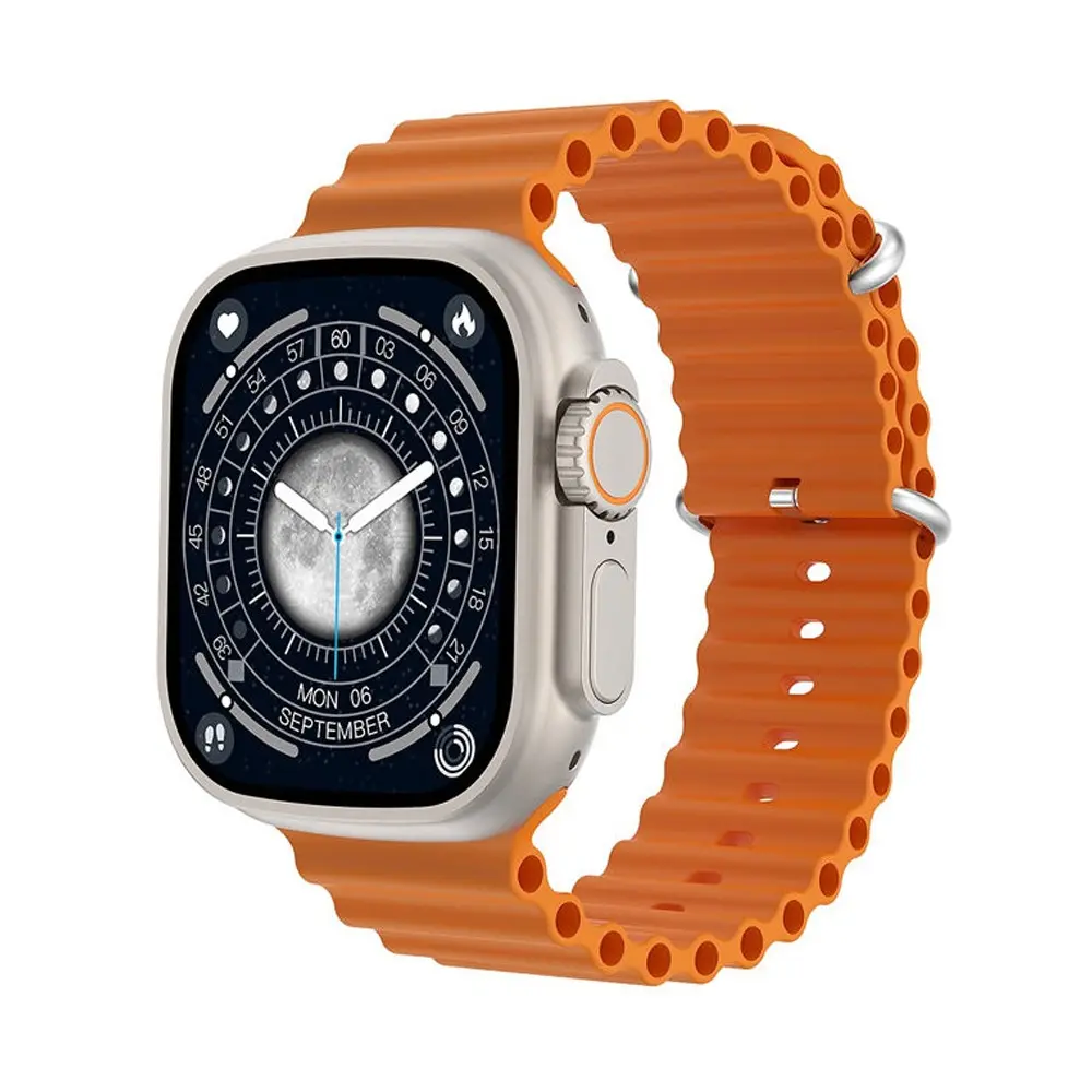Microwear W68 Plus Ultra IPS Screen Smartwatch – Color: Orange – View 1