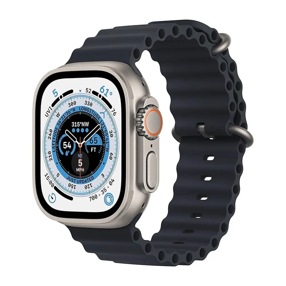 Apple Watch Ultra Titanium Case Ocean Band GPS + Cellular Smartwatch – Color: Black – View 1