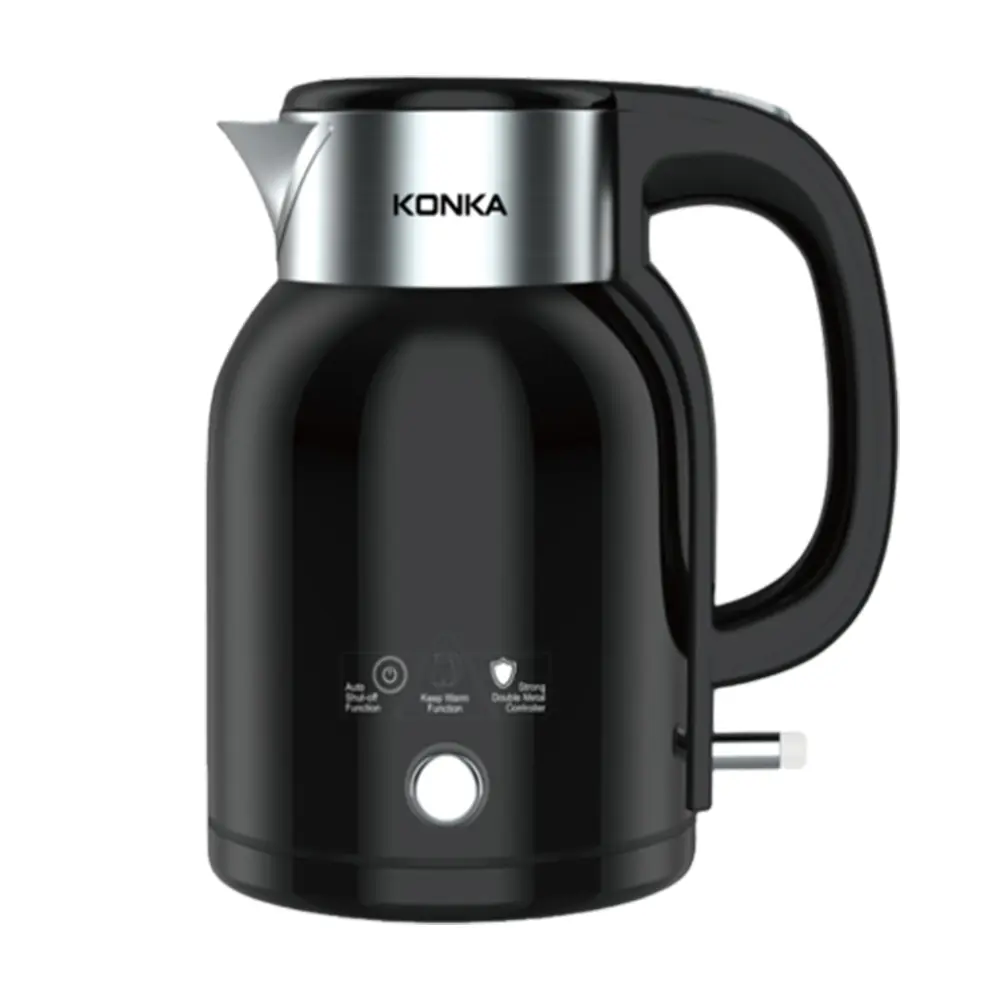 KONKA KEKLW-18J Smiss 1.8 Litre Electric Kettle 1500 Watt – Capacity: 1.85 L, Color: Black – View 1