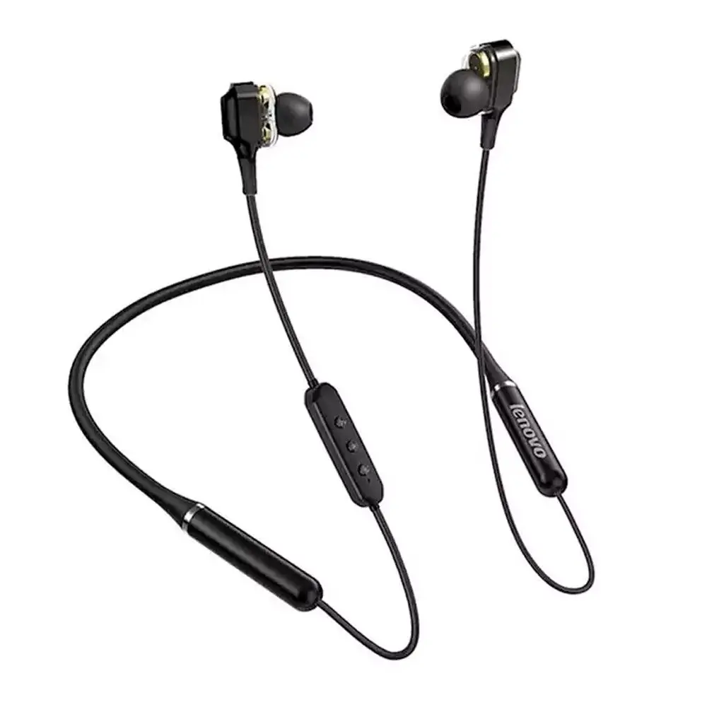 Lenovo XE66 Pro Dual Dynamic Neckband Bluetooth Headphone Black – View 1