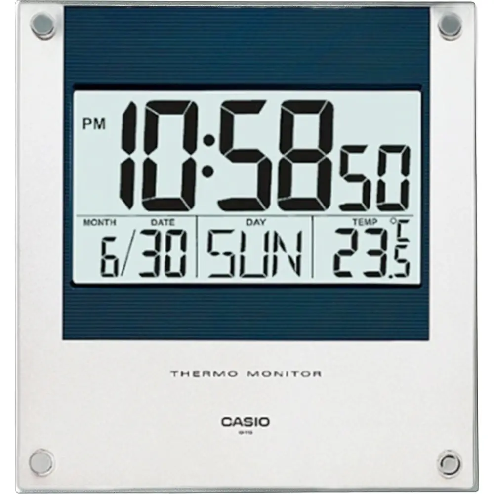 Casio ID-11S-2DF Wall Mountable Hygrometer Digital Clock – View 1