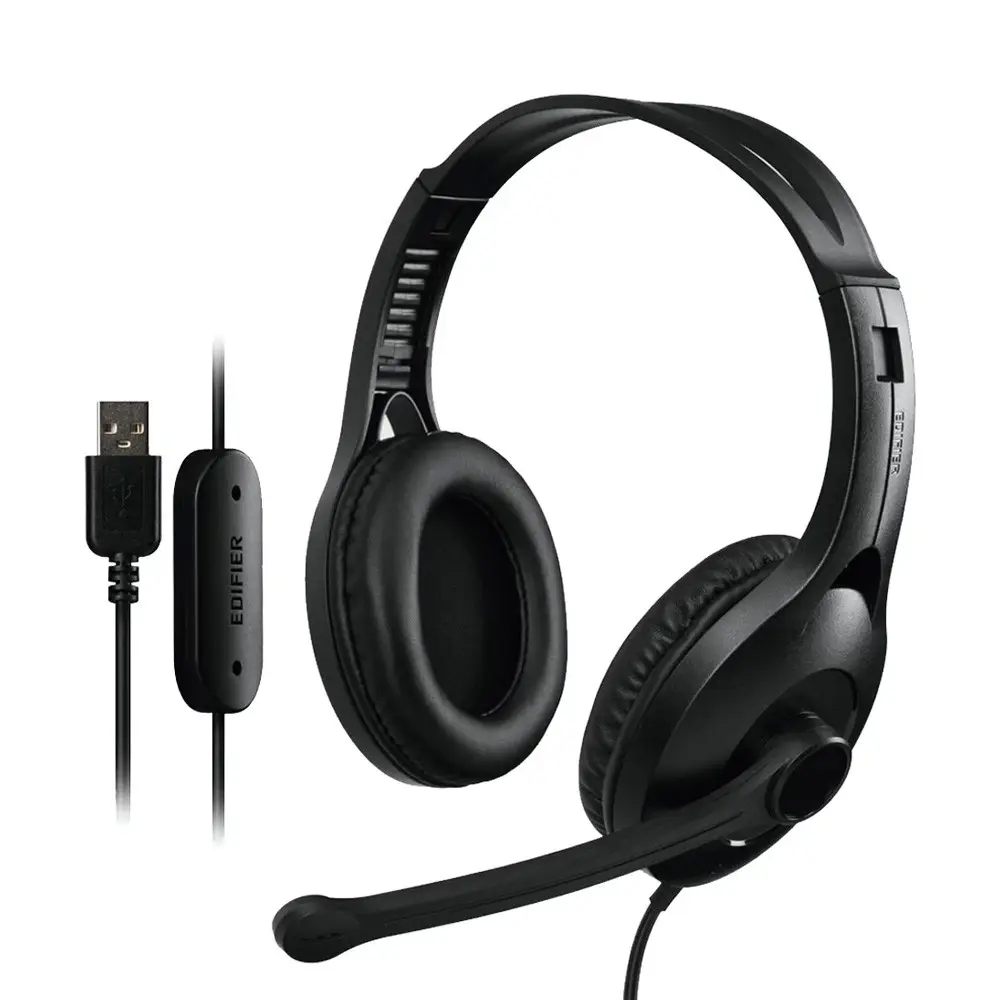 Edifier K800 High Performance USB Headset With Microphone – Color: Black – View 1