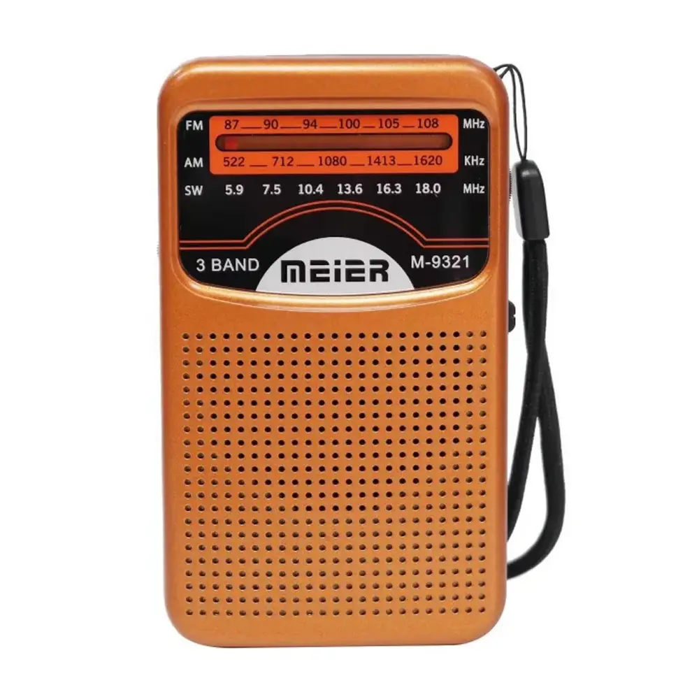 Meier M-9321 Rechargable Portable Pocket Radio – Color: Bronze – View 1