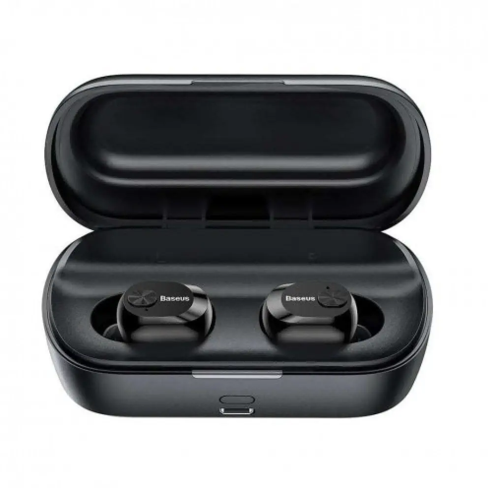 Baseus W01 Encok TWS True Bluetooth Dual Earbuds – Color: Black – View 1