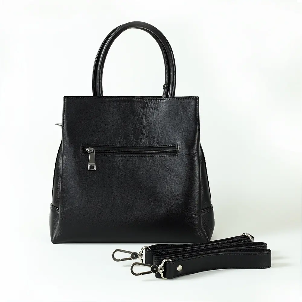 Luxury & Stylish Design Color Women's Shoulder Bag – Color: Black – View 1