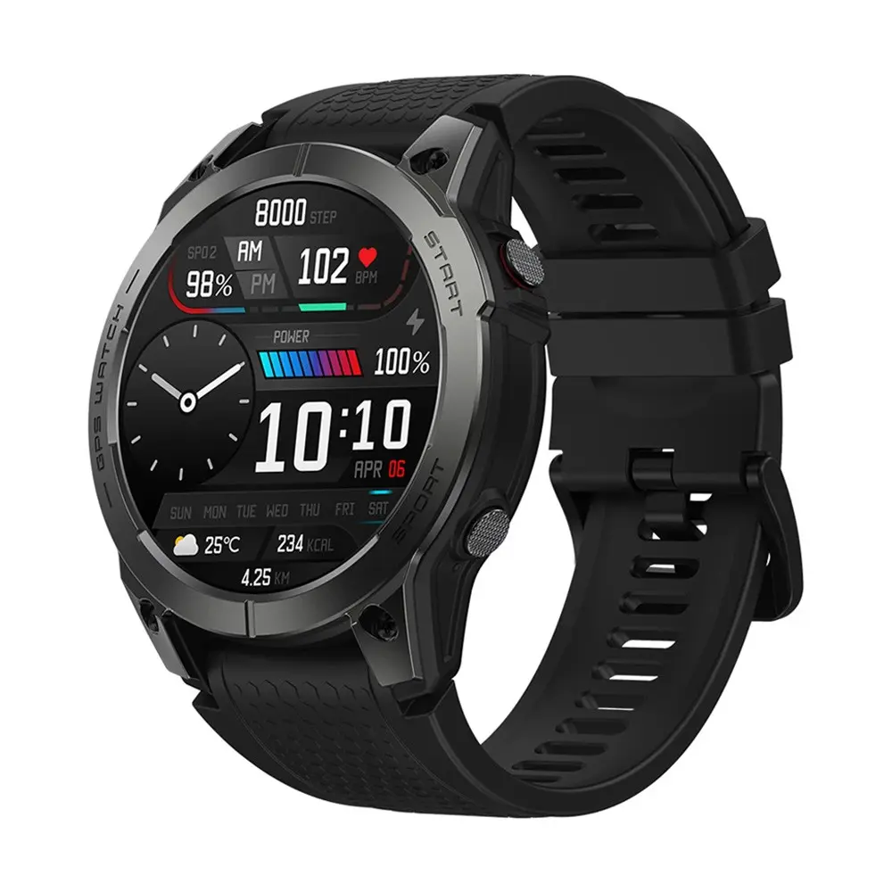 ZEBLAZE Stratos 3 Ultra HD AMOLED Smartwatch – Color: Black – View 1
