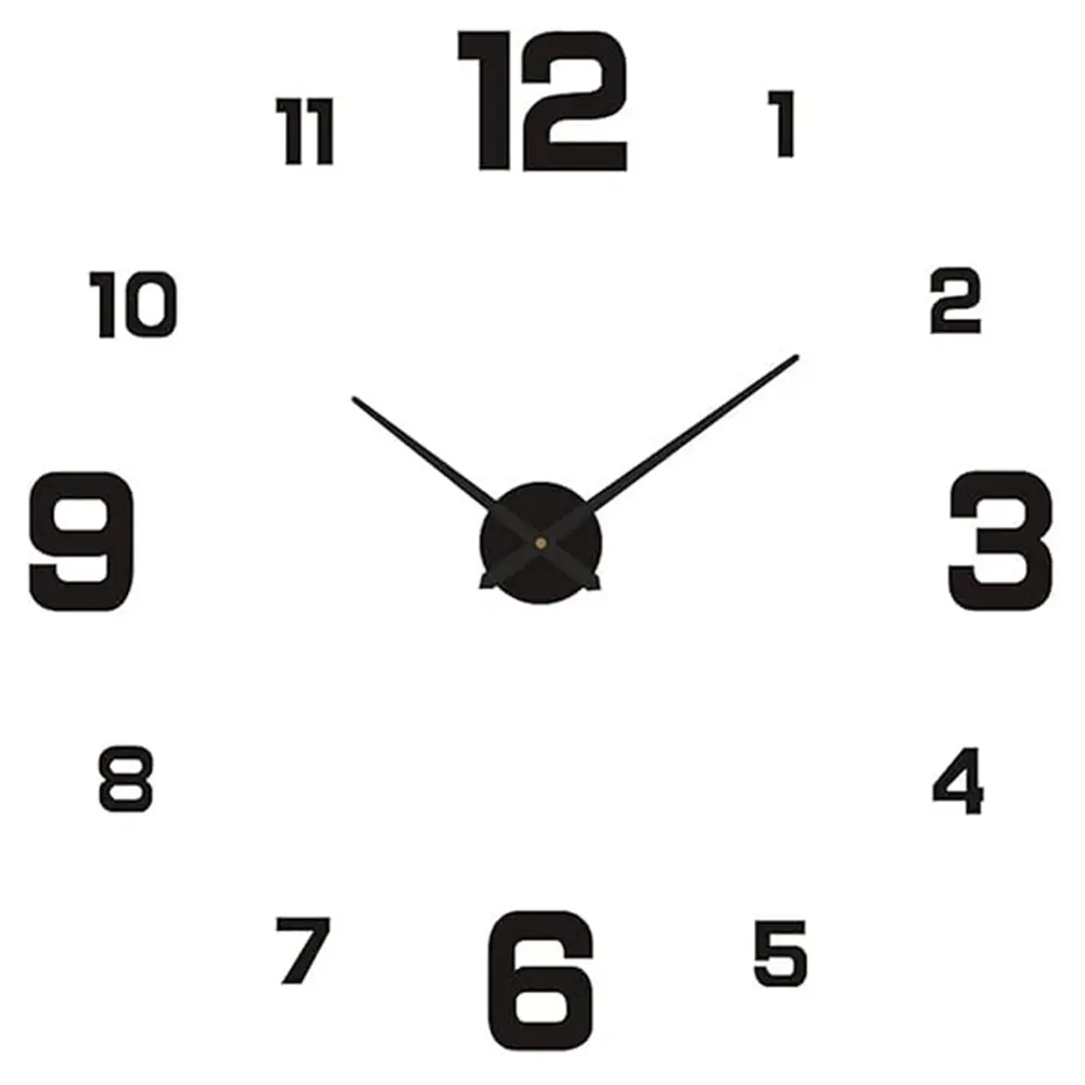 Sulfar DIY 3D Acrylic Sticker Roman Numbers Wall Clock – View 1