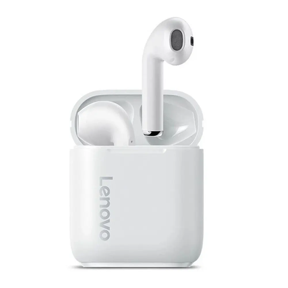 Lenovo LP2 TWS Wireless Bluetooth Earbuds – Color: White – View 1