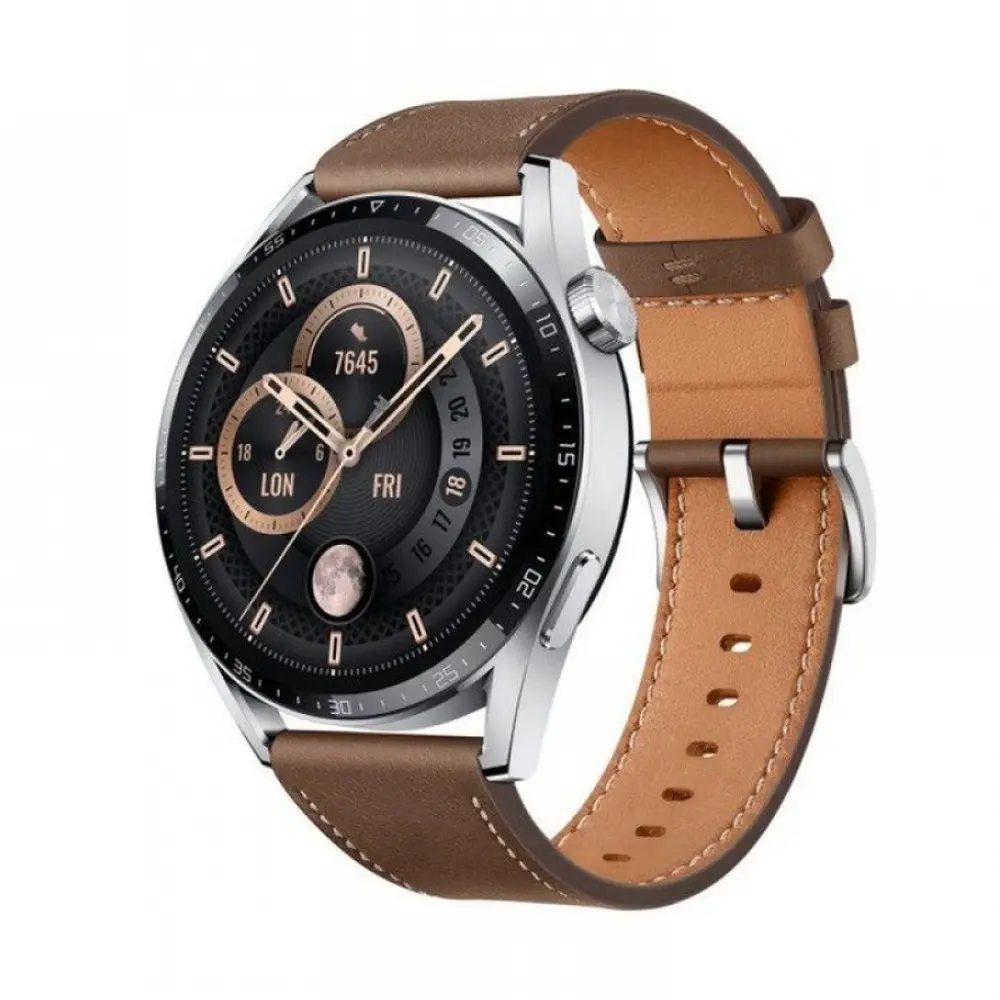 Huawei Watch GT 3 AMOLED Smartwatch – Color: Brown – View 1