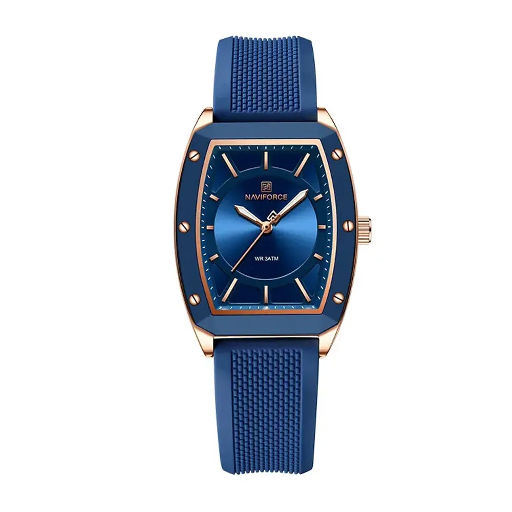 NAVIFORCE NF5049 Japanese Movement Women’s Watch – Dial Color: Blue, Strap Color: Blue – View 1