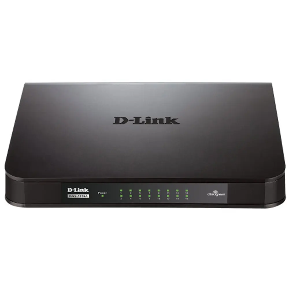 D-Link DGS-1016A 16-Port Unmanaged Gigabit Switch – View 1
