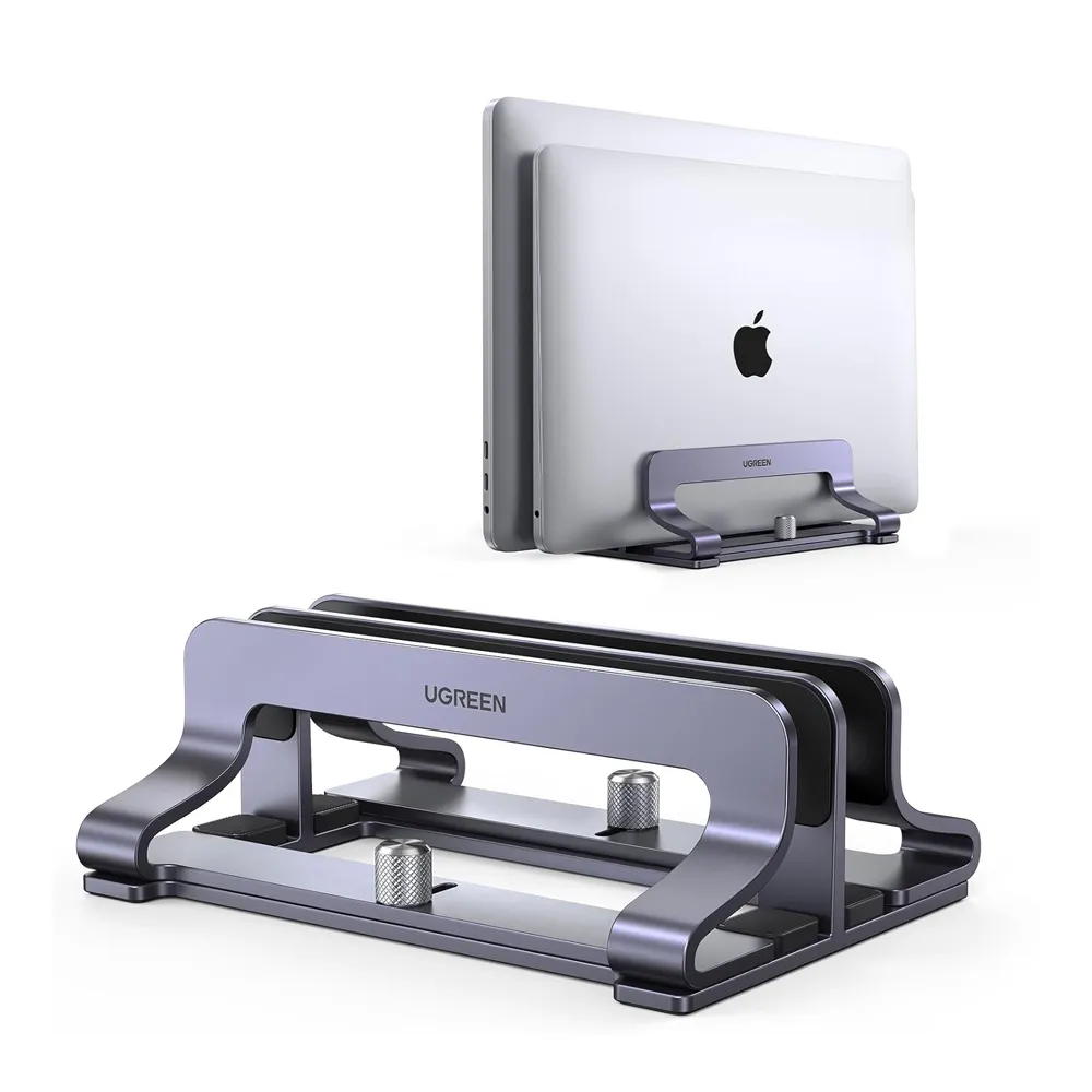 UGREEN LP258 Vertical Dual Slot Ergonomic Design Laptop Stand – View 1