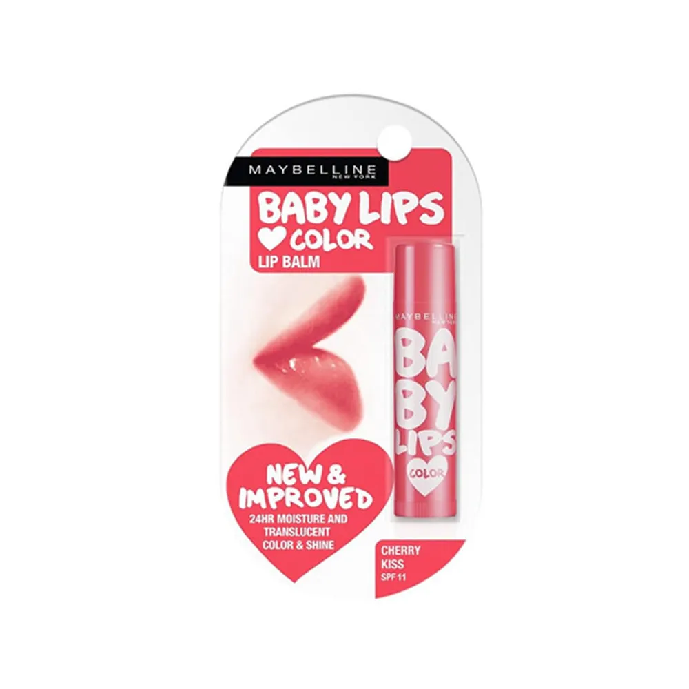Maybelline New York Baby Lips Pink Cherry Color Lip Balm Kiss SPF 11 – View 1