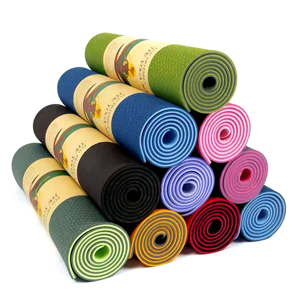 Yoga mat 72 & 24 Inch Washable TP Rubber 6mm Multicolor – View 1