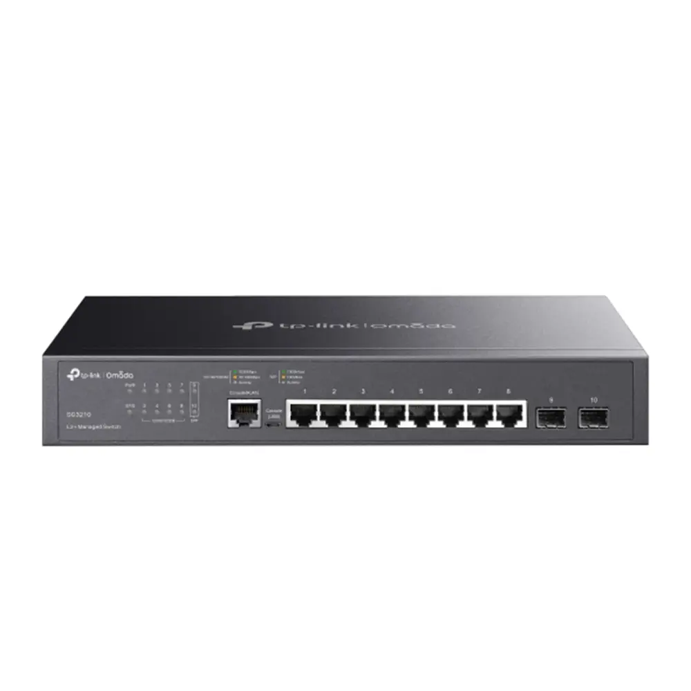 TP-LINK TL-SG3210 JetStream 8 Port Gigabit L2 Light Managed Switch  – View 1