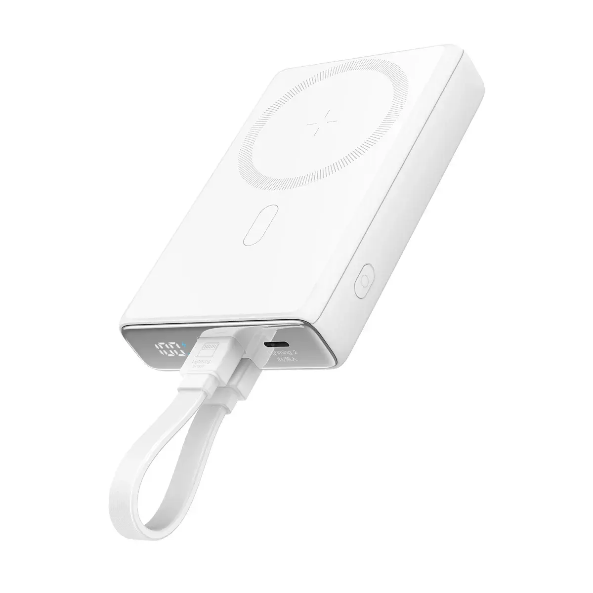 JOYROOM JR-PBM01 Stronger Magnetic 20W PD Fast Charging Power Bank – Color: White – View 1