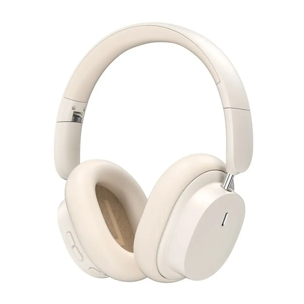 Baseus D05 Bluetooth Foldable Wireless HiFi Stereo Headphone – Color: White – View 1