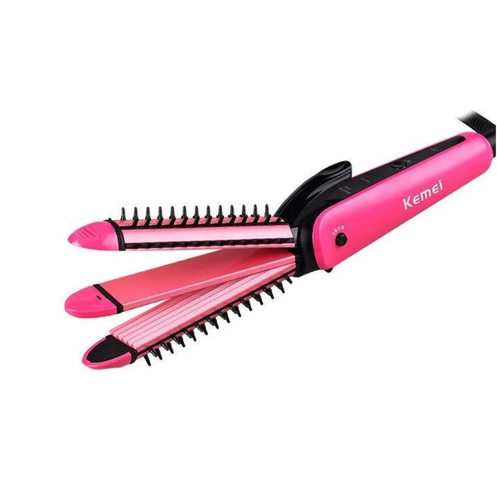 Kemei Km 6855 Multifunctional Hair Stick Curler Rollers And Straightener – View 1