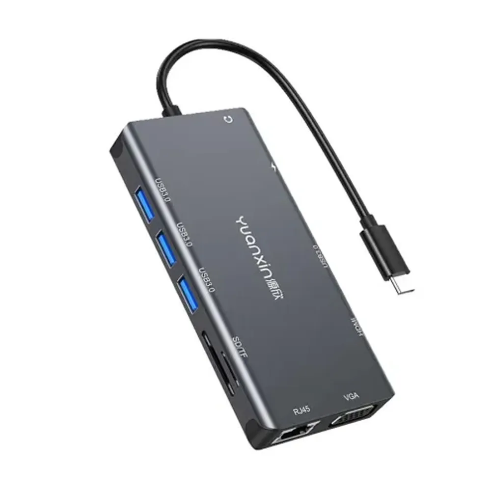 Yuanxin X-80311 Multiport 11 in 1 Type-C Hub – View 1