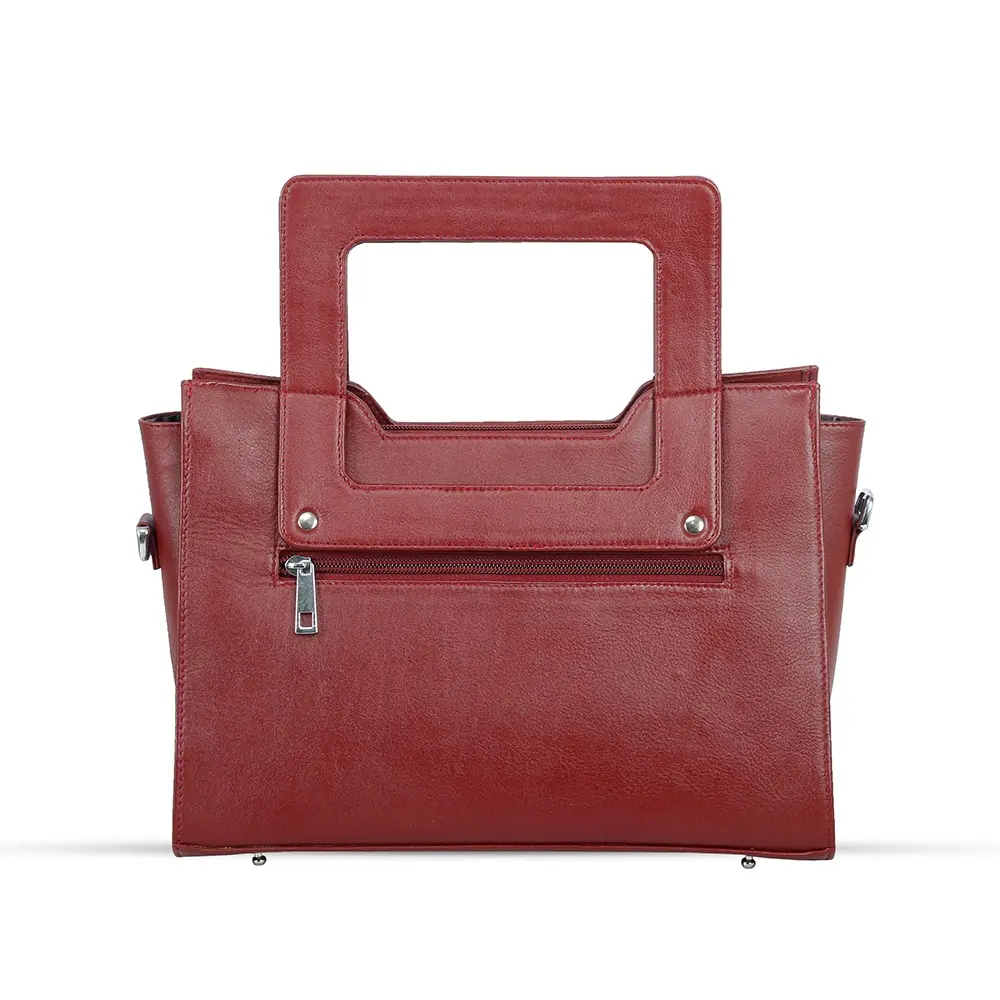 3-Layer New Luxury & Stylish Design Ladies Hand Bag – Color: Red – View 1