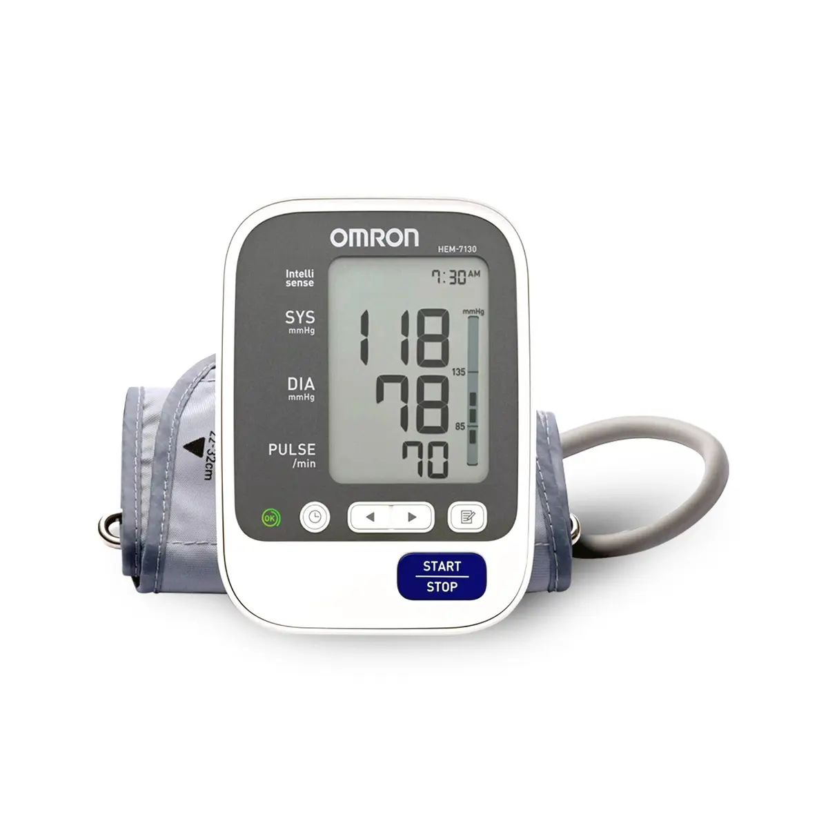 Omron HEM-7130 Portable Automatic Digital LCD Blood Pressure Monitor – View 1