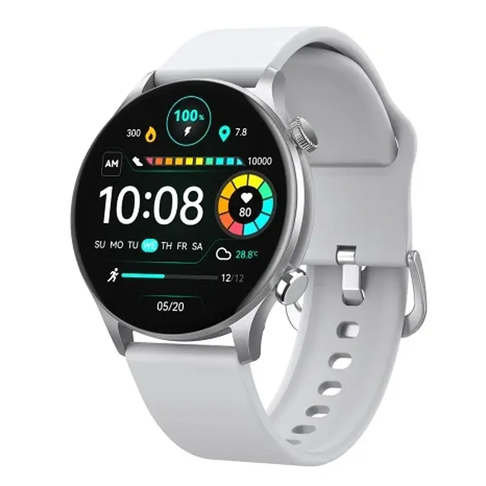 Haylou LS16 SOLAR Plus Amoled Calling Smart Watch – Color: Silver – View 1
