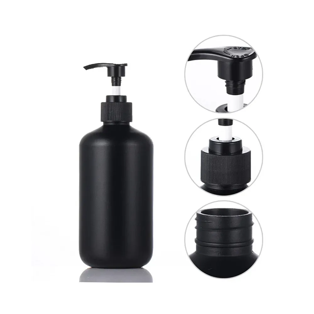 Matte Black 500ML Liquid Soap Dispenser Refillable Shampoo Conditioner – View 1