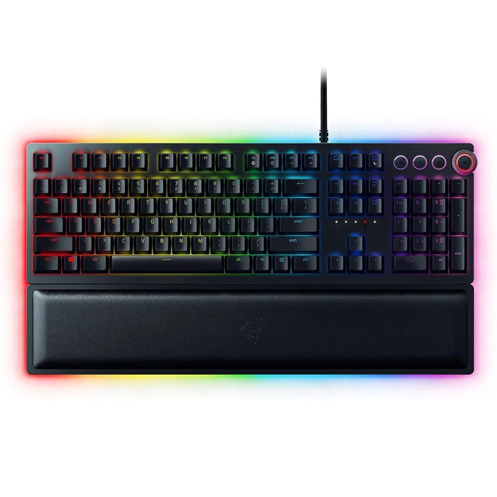 Razer Huntsman Elite Linear Optical Switch Gaming Keyboard – Color: Black – View 1