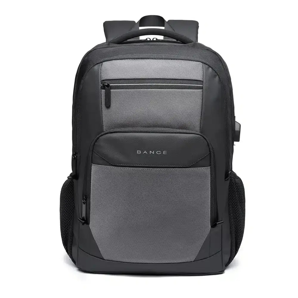Bange BG-1922 16 inch Men Oxford Fabric Waterproof Backpack – Color: Gray – View 1