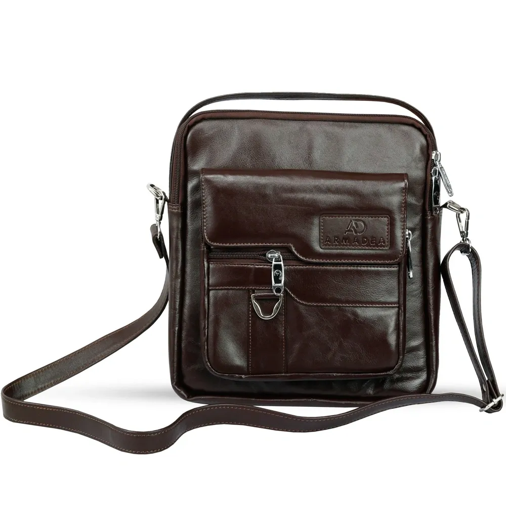 100% Genuine Cow Leather Stylish Unique & New Messenger Bag – View 1
