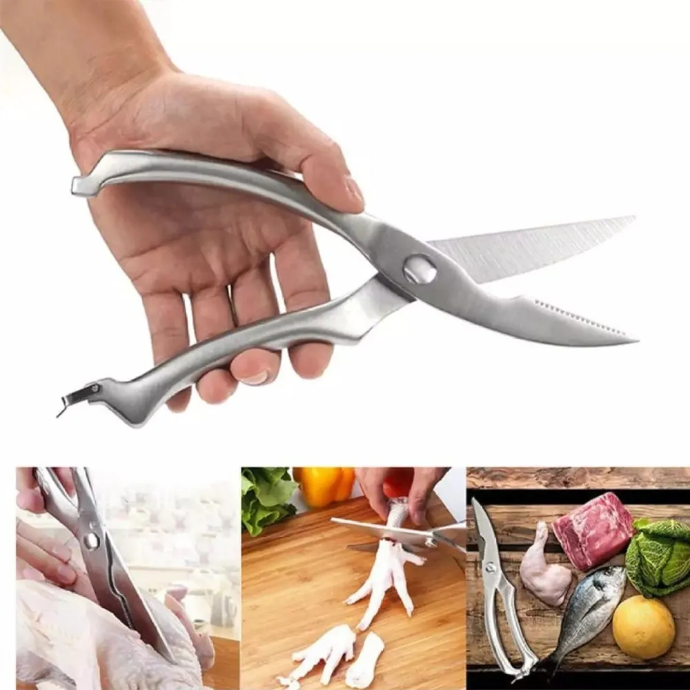 Stainless Steel Kitchen Scissors BBQ Meat Chicken Bone Cut Scissor – View 1