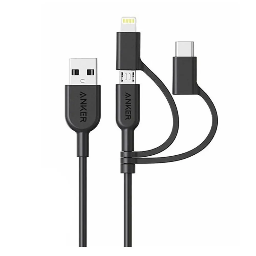 Anker PowerLine II Universal Charging with  3-in-1 Cable – 3ft Durable Cord – View 1