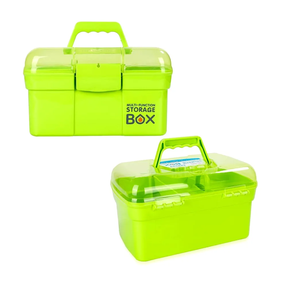 RFL Multipurpose First Aid Storage Rectangular Box Lime Green – View 1