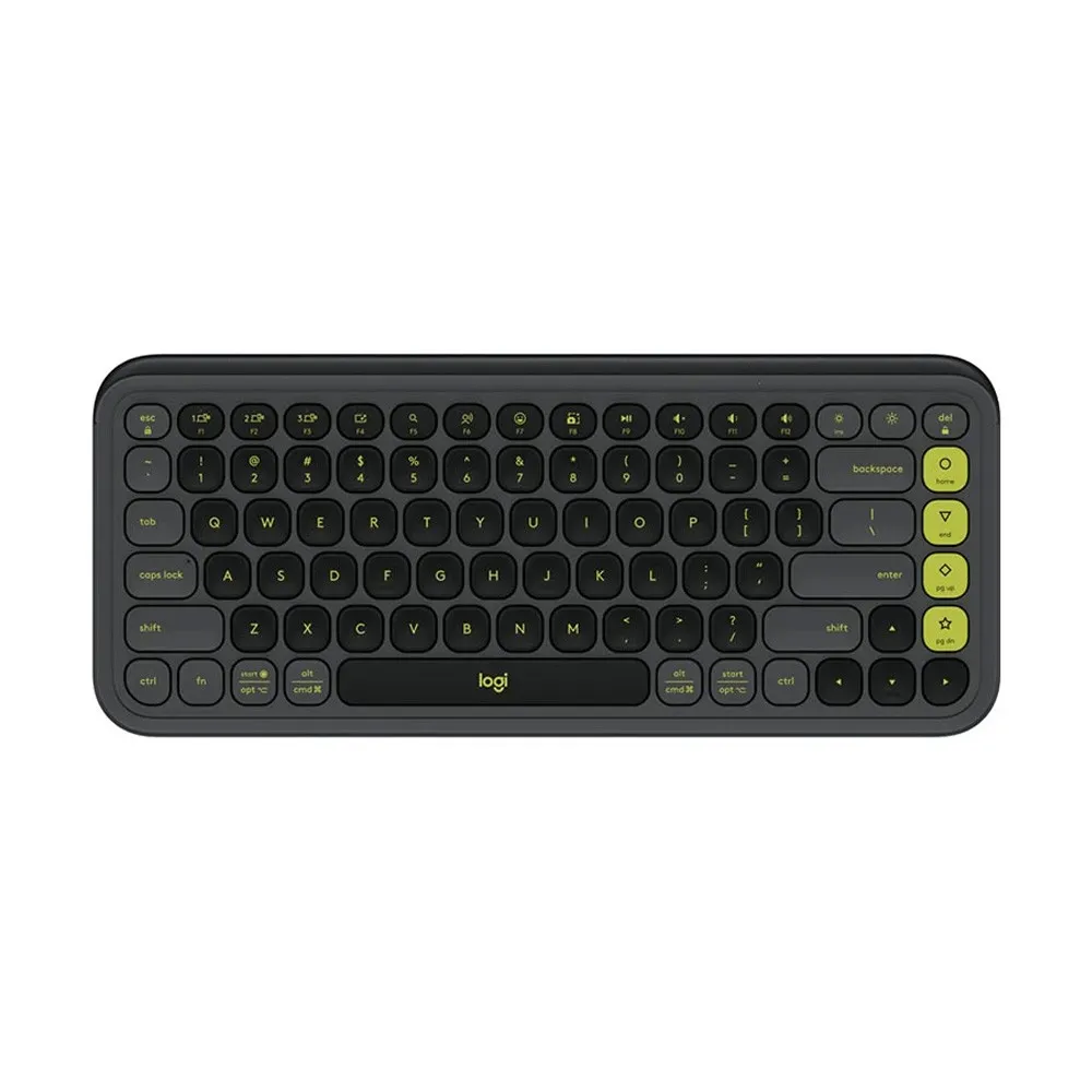 Logitech POP Icon Keys Bluetooth Wireless Keyboard – Color: Black – View 1