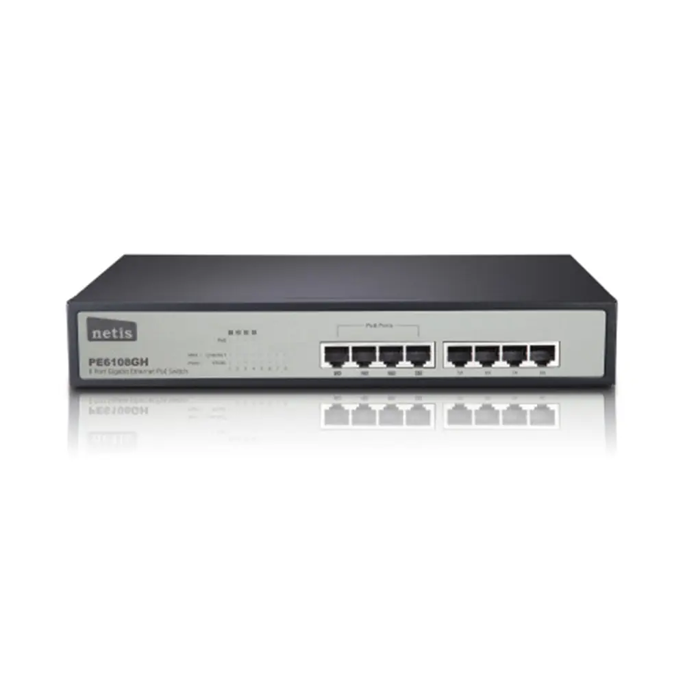 Netis PE6108GH 8 Port Gigabit Ethernet PoE Switch – View 1
