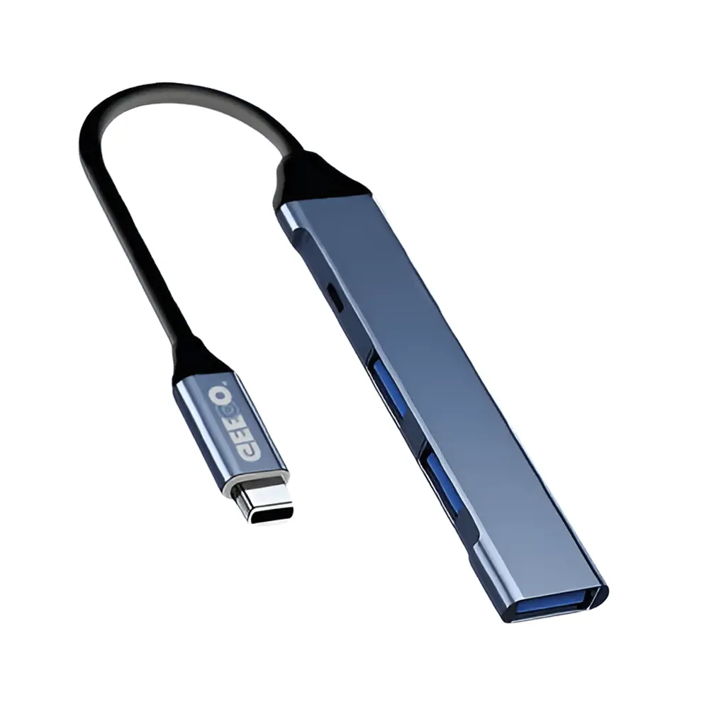 GEEOO GB201 Type-C 4 in 1 OTG USB Hub Adapter – View 1