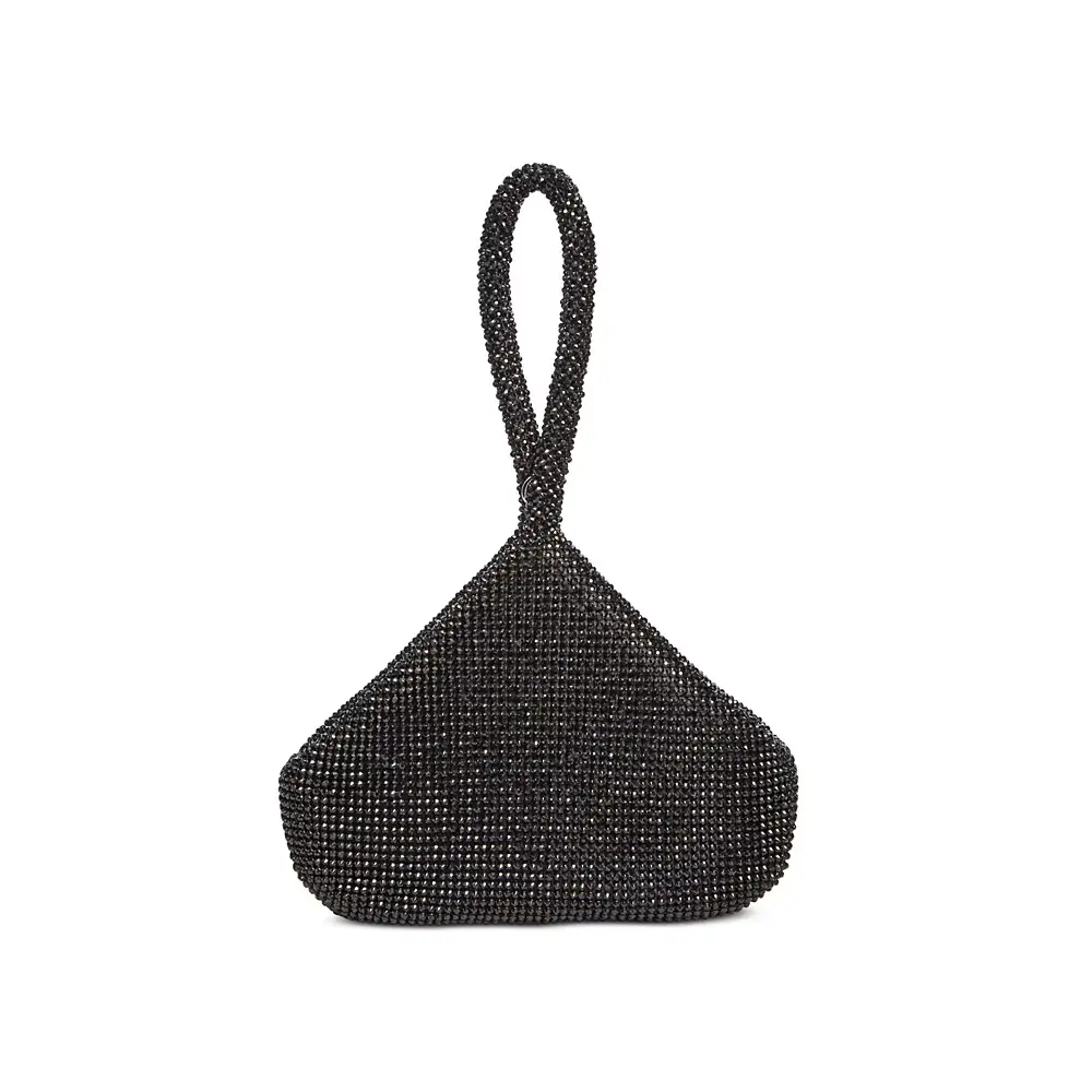 International Concepts Magnetic Snap & Zip Closures Clutche Bag – Color: Black – View 1