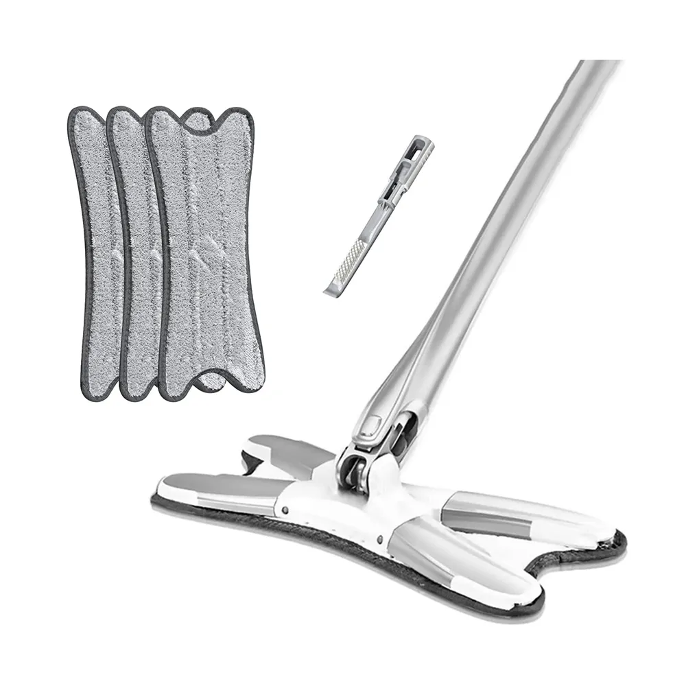 X Type Hand-Free Easy Squeeze Self Wringing Flat Mop – View 1