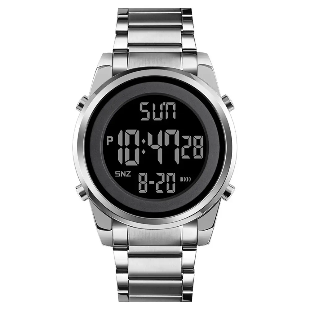 SKMEI 1611 Stainless Steel Luxury Analog Men's Watch – Dial Color: Black, Strap Color: Rose – View 1